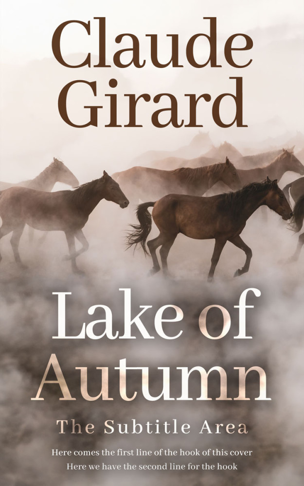 Front view of Pale Oyster #15882 - Premade Western Book Cover