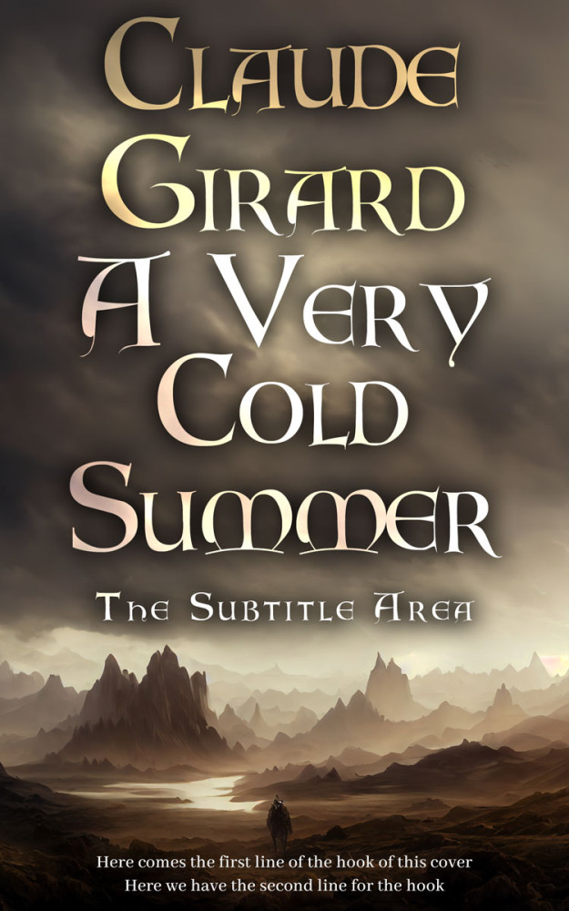 Front view of Taupe #15921 - Premade Fantasy Book Cover