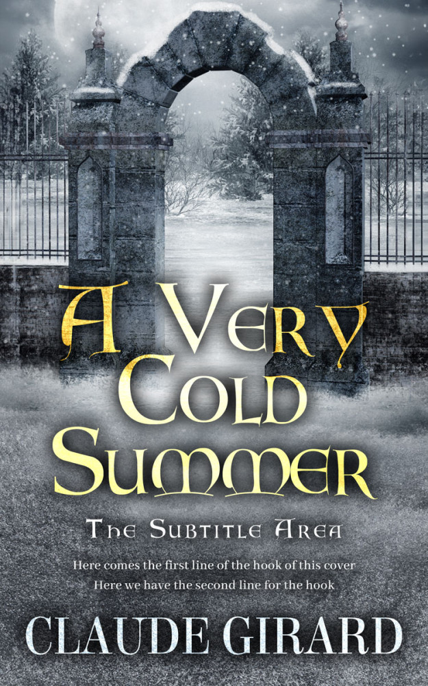 Front view of Abbey #15930 - Premade Fantasy Book Cover