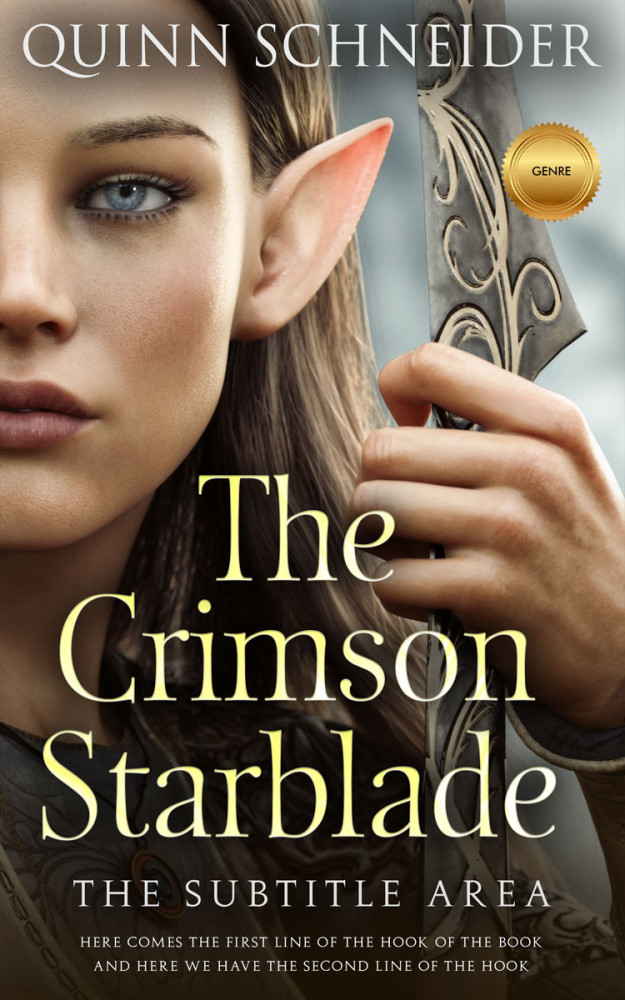 Front view of Birch #15945 - Premade Fantasy Book Cover