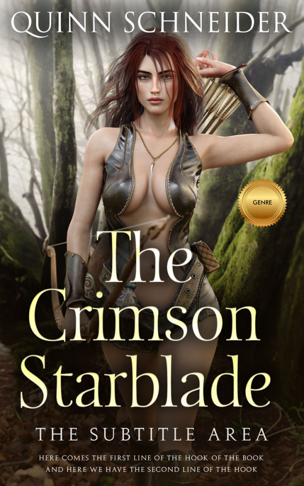 Front view of Vanilla #15948 - Premade Fantasy Book Cover