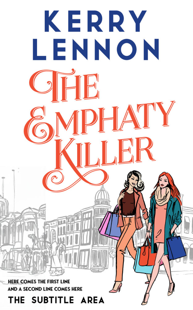 Front view of Swirl #16081 - Premade Chick Lit Book Cover