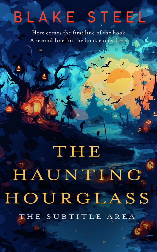 Front view of Blue Zodiac #16176 - Premade Horror Book Cover