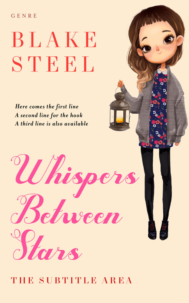 Front view of Champagne #16341 - Premade Chick Lit Book Cover