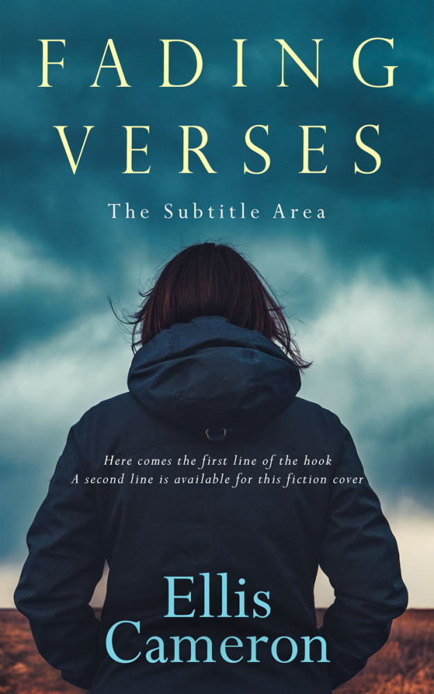 Front view of Blue Dianne #16599 - Premade Literary Fiction Book Cover