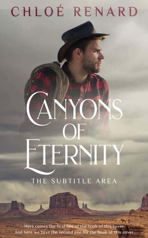 Front view of Natural Gray #16923 - Premade Action & Adventure Book Cover