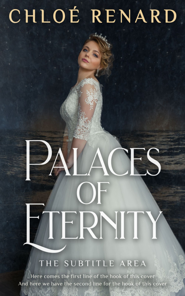 Front view of Gray Nickel #16929 - Premade Fantasy Book Cover