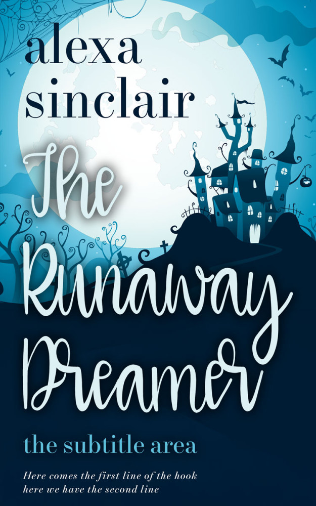 Front view of Black Pearl #17205 - Premade Fantasy Book Cover