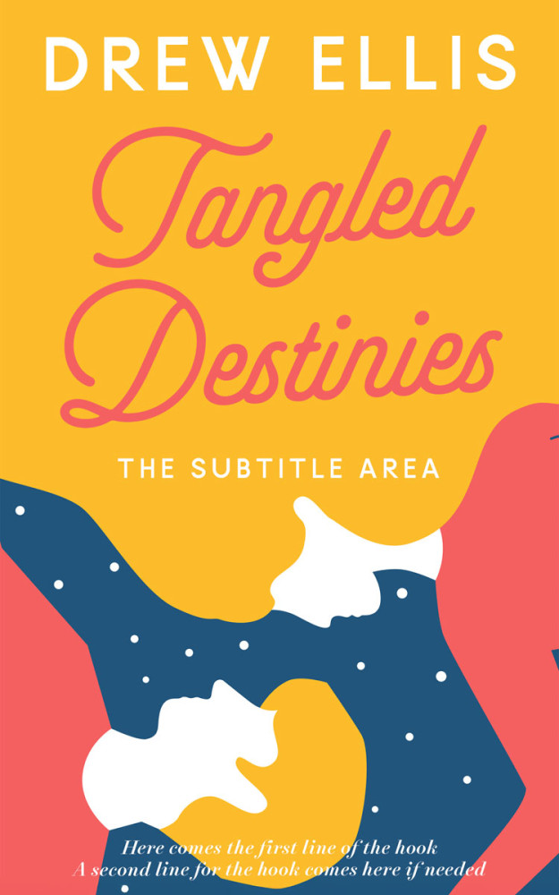 Front view of Lightning Yellow #17303 - Premade Abstract Book Cover