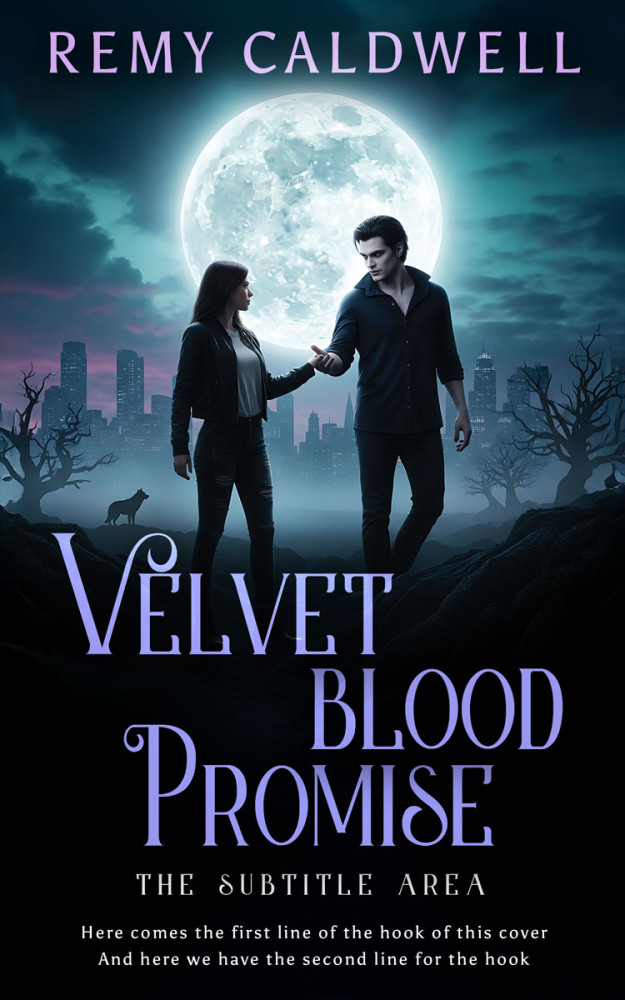 Front view of Periwinkle Gray #17386 - Premade Paranormal & Urban Book Cover