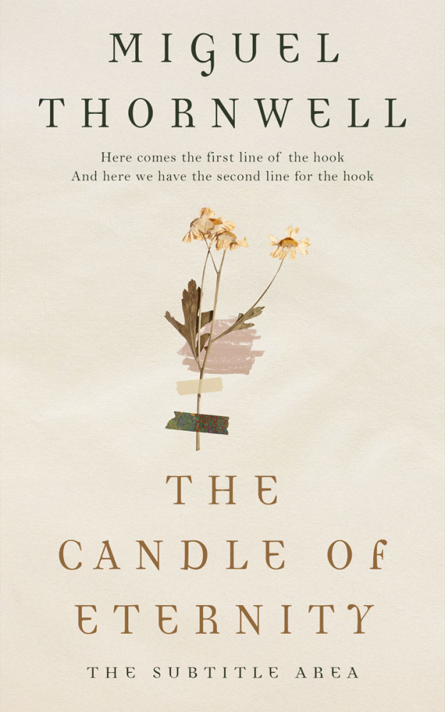 Front view of Pearl Bush #17492 - Premade Abstract Book Cover