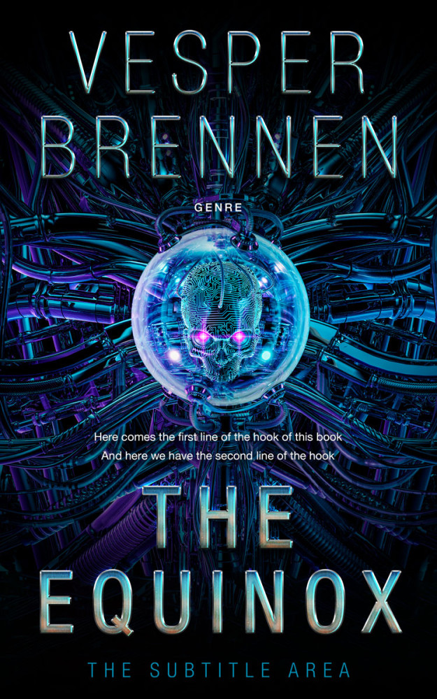 Front view of Ebony #20125 - Premade Apocalyptica Book Cover