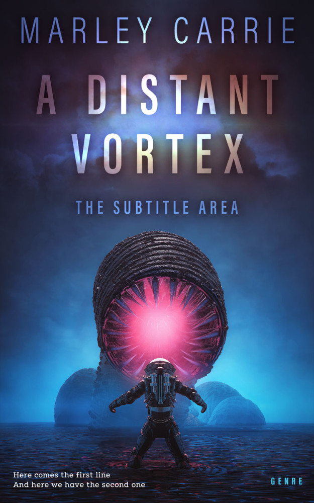 Front view of Ebony Clay #20422 - Premade Science Fiction Book Cover