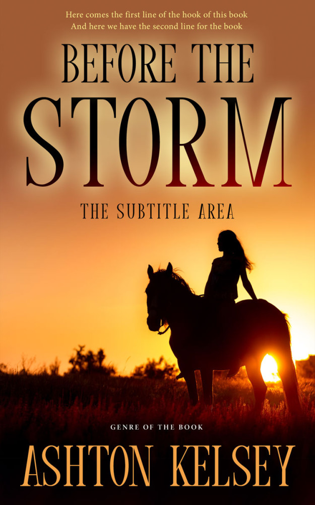 Front view of Raw Sienna #20608 - Premade Literary Fiction Book Cover