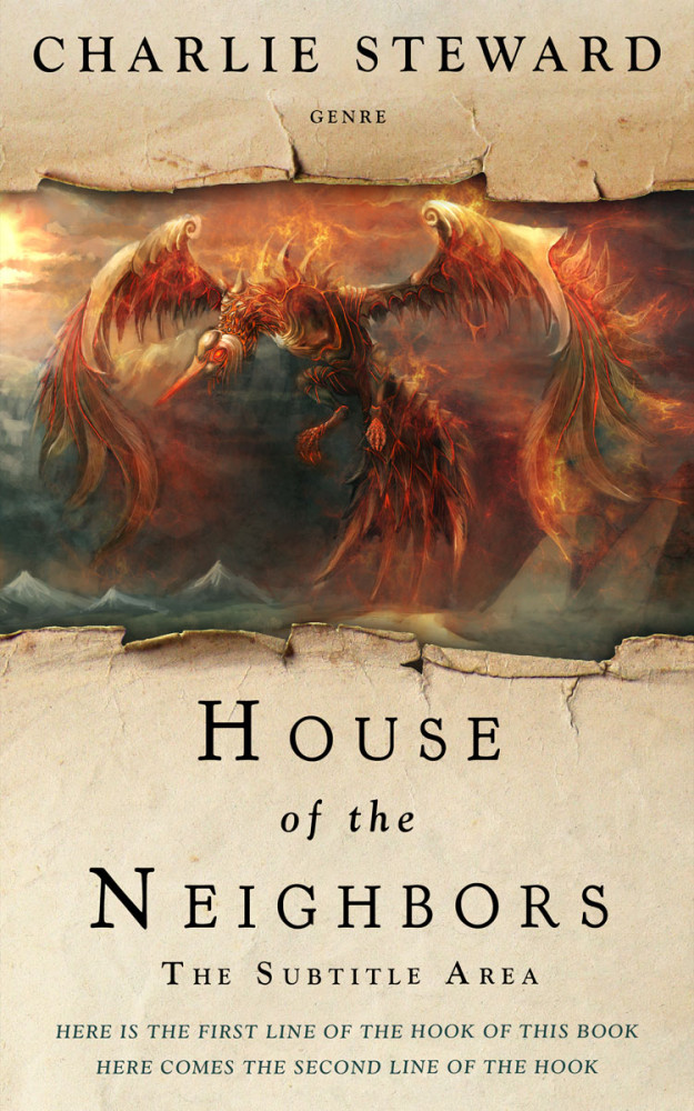 Front view of English Walnut #21066 - Premade Fantasy Book Cover