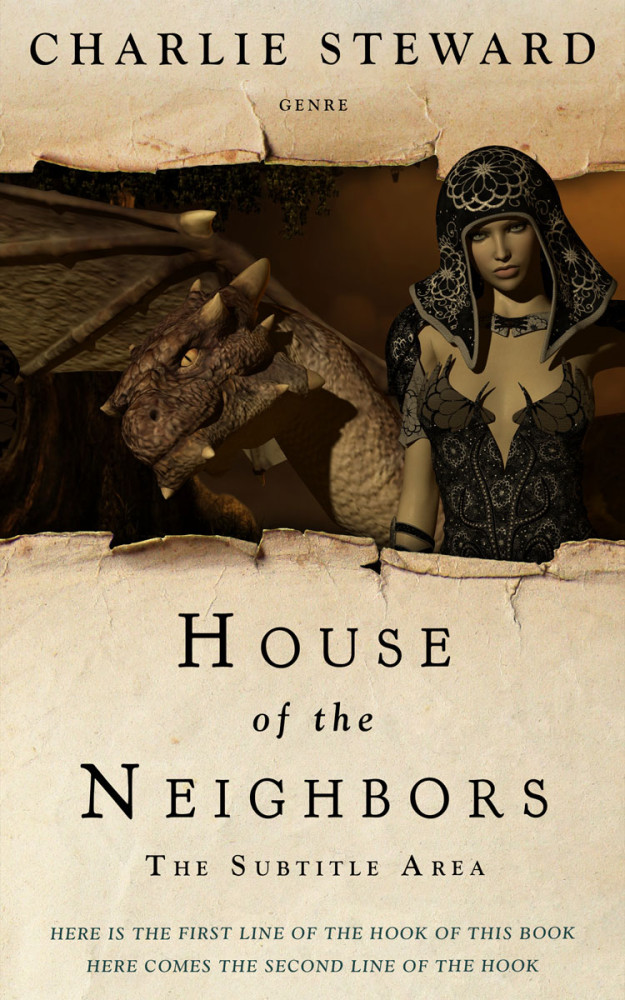 Front view of Grain Brown #21067 - Premade Fantasy Book Cover