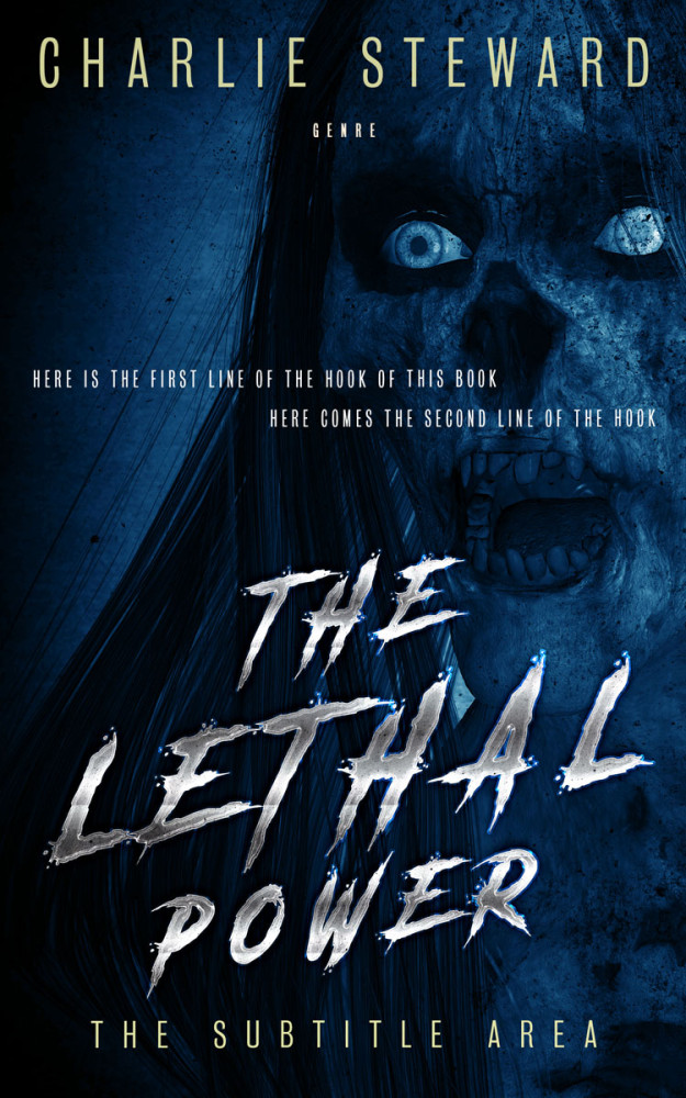 Front view of Black Pearl #21104 - Premade Horror Book Cover