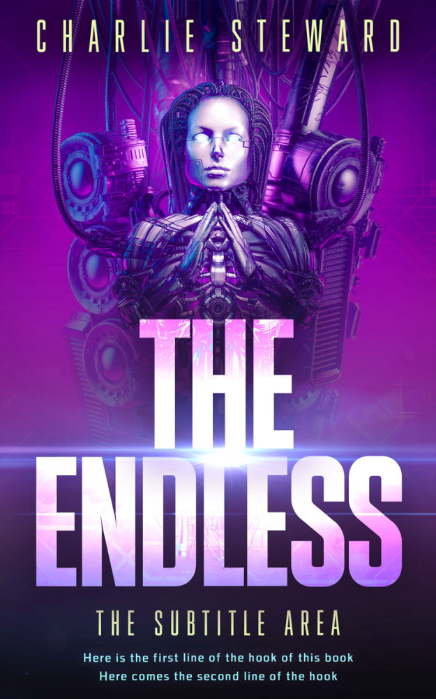 Front view of Honey Flower #21174 - Premade Science Fiction Book Cover