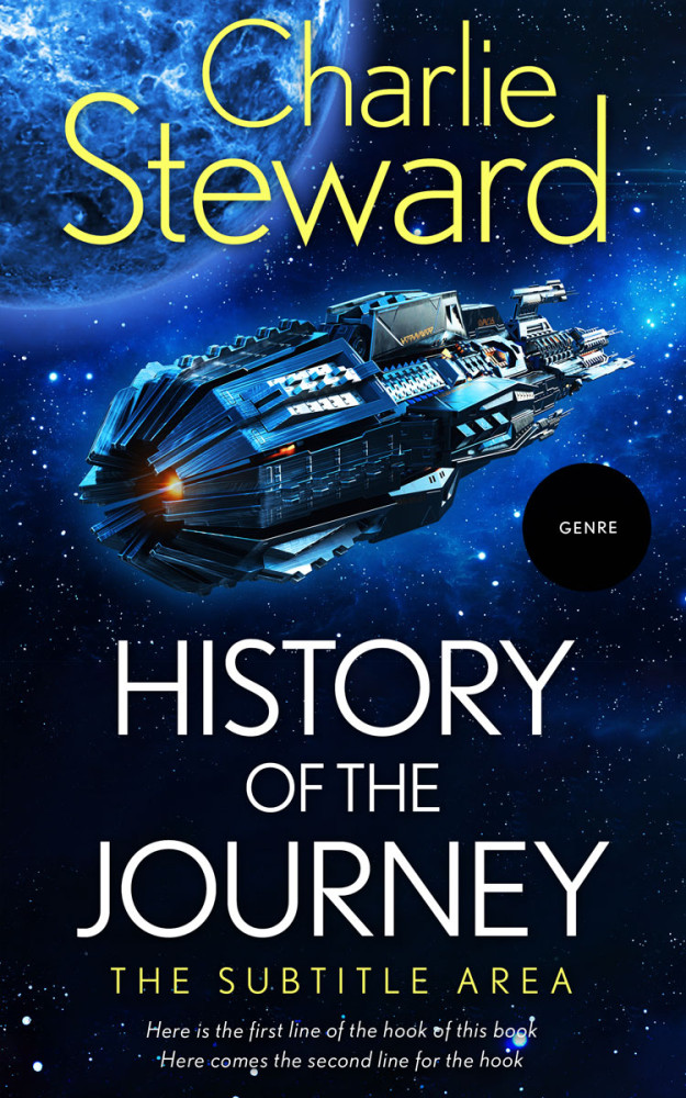 Front view of Black Pearl #21345 - Premade Science Fiction Book Cover