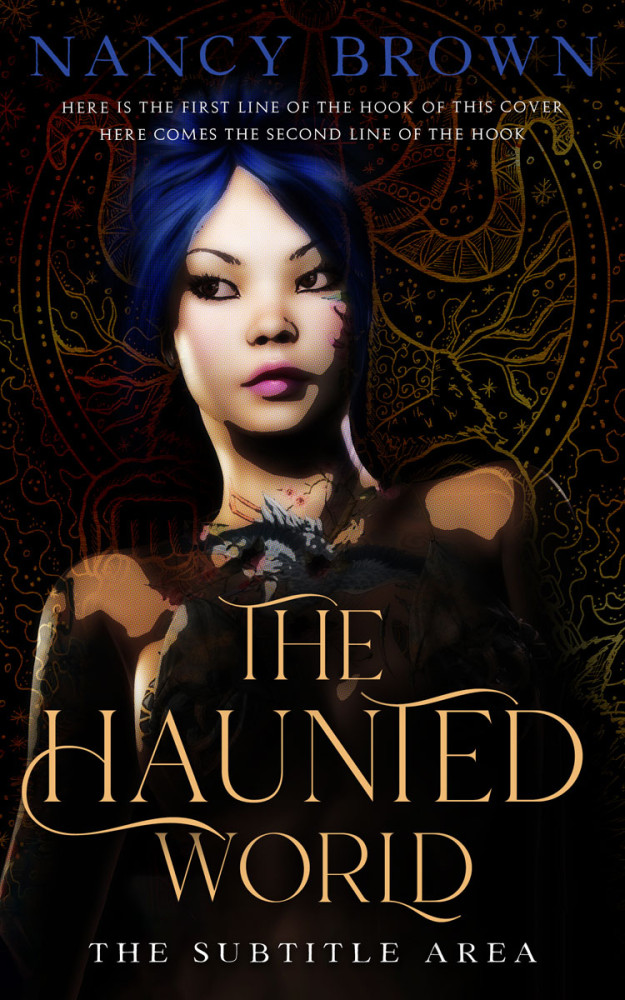 Front view of Cod Gray #21441 - Premade Fantasy Book Cover