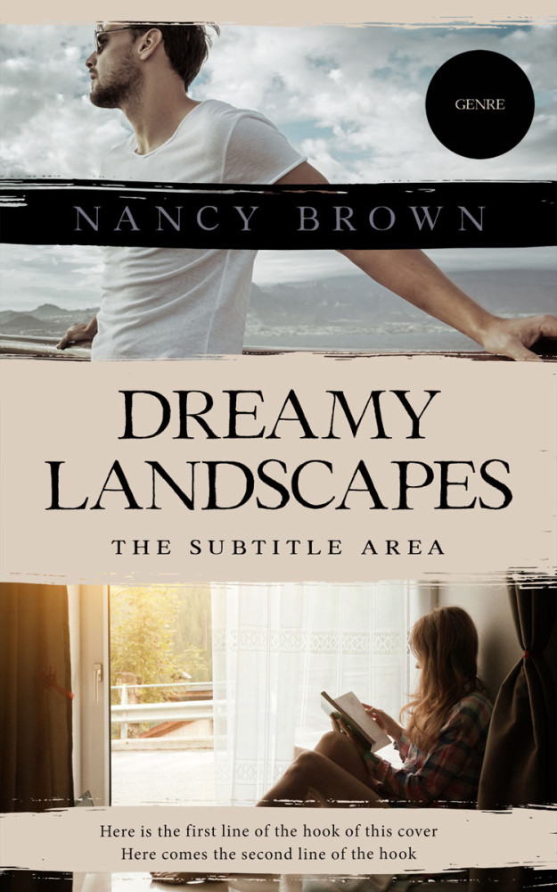 Front view of Swirl #21469 - Premade Romance Book Cover