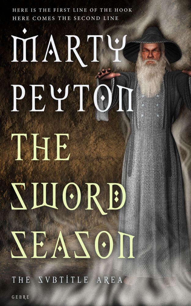 Front view of Taupe #21631 - Premade Fantasy Book Cover