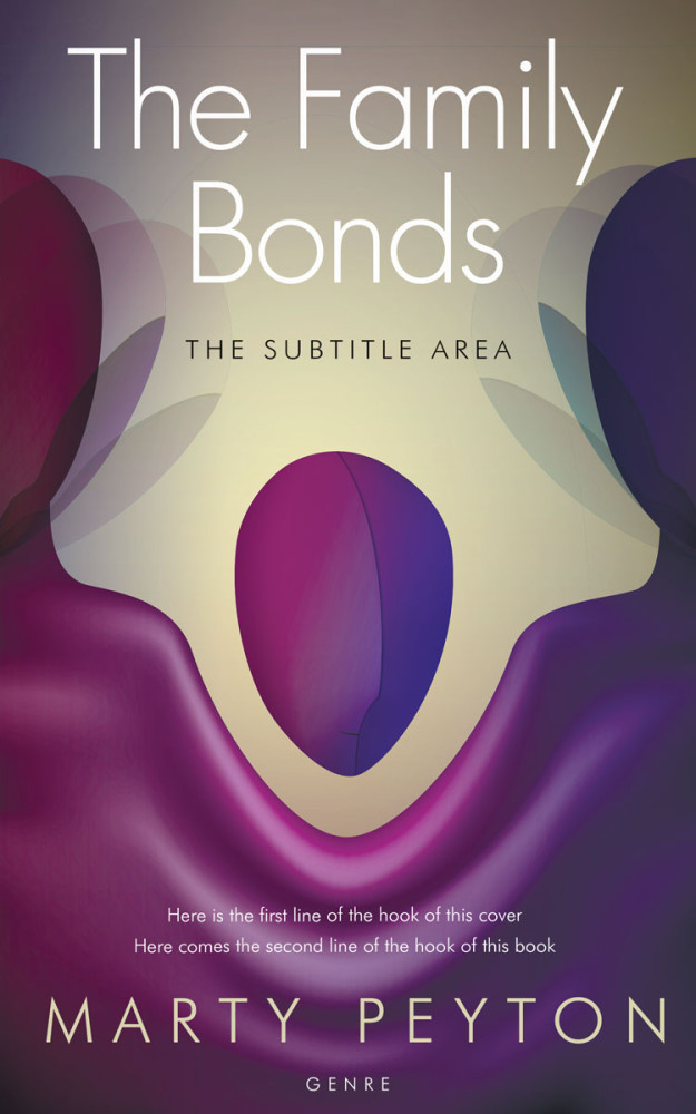 Front view of Eggplant #21674 - Premade Abstract Book Cover