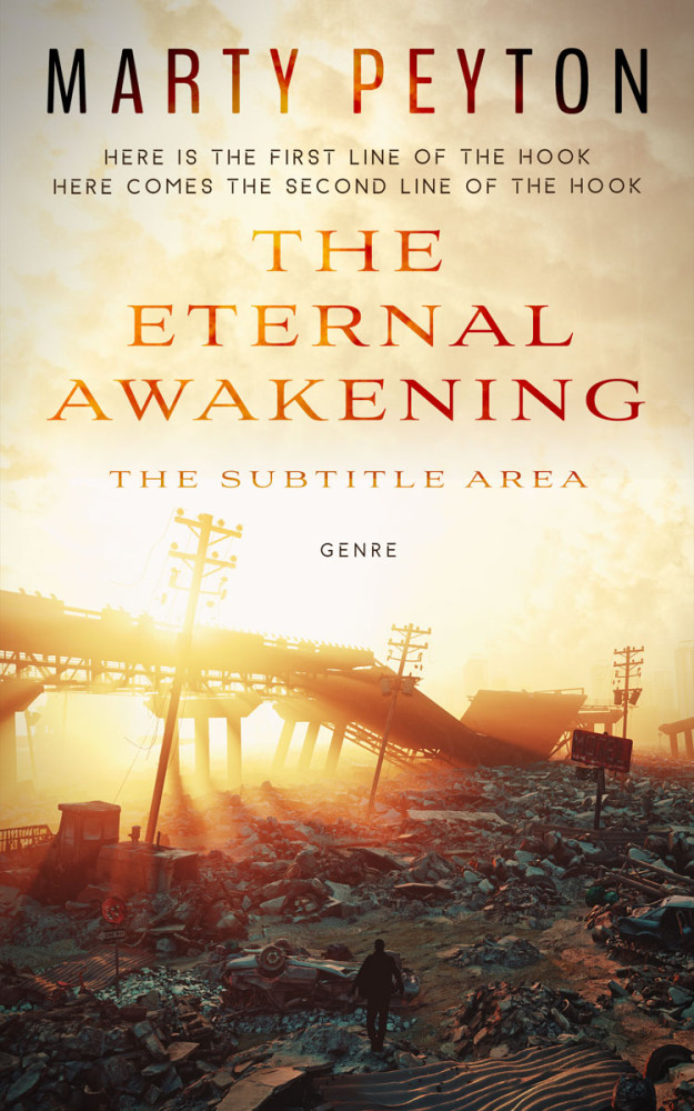 Front view of English Walnut #21821 - Premade Apocalyptica Book Cover