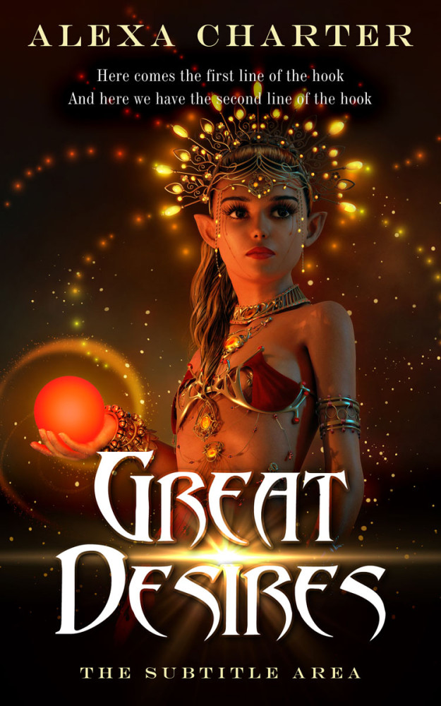 Front view of Graphite #21938 - Premade Fantasy Book Cover