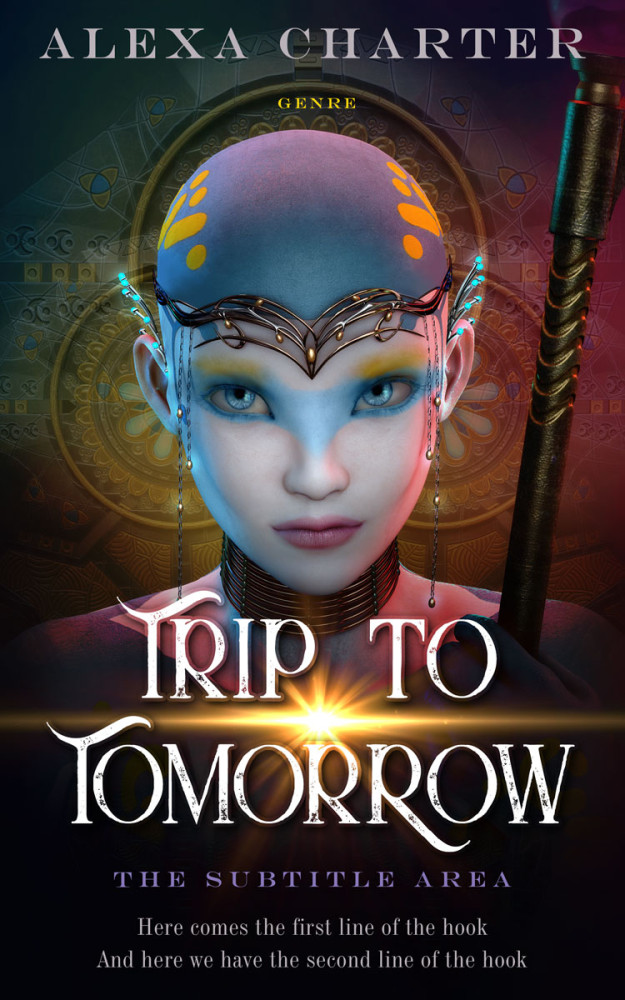 Front view of Mine Shaft #21950 - Premade Science Fiction Book Cover