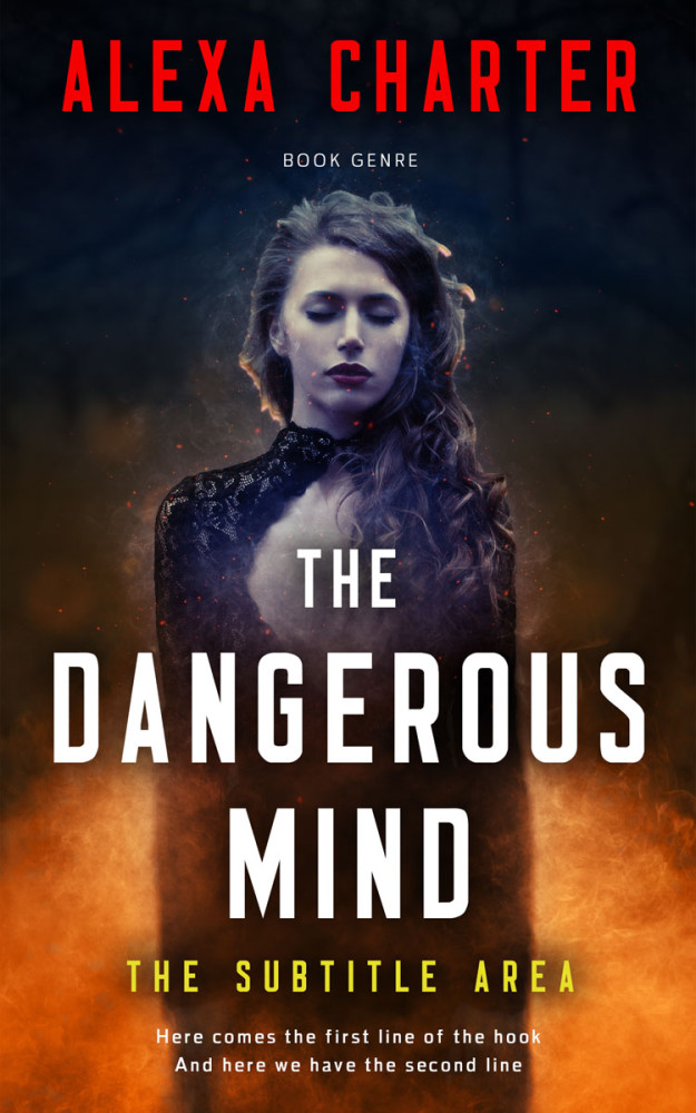 Front view of Thunder #22132 - Premade Fantasy Book Cover