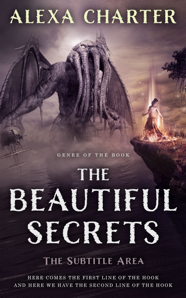 Front view of Thunder #22154 - Premade Fantasy Book Cover