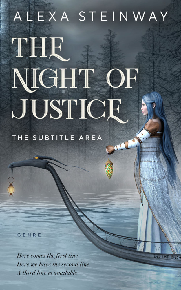 Front view of Shuttle Gray #22335 - Premade Fantasy Book Cover