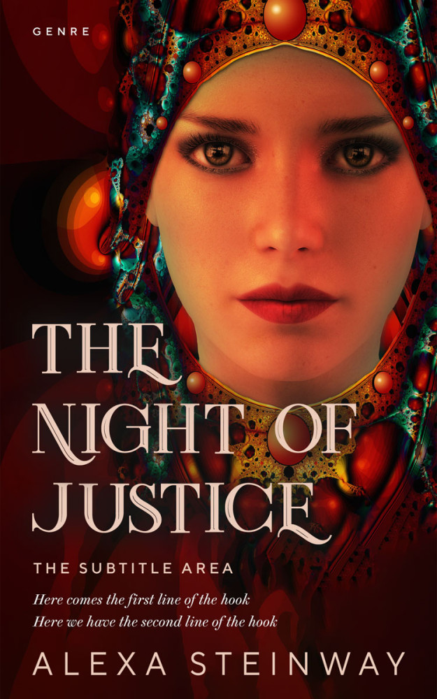 Front view of Raw Sienna #22340 - Premade Fantasy Book Cover