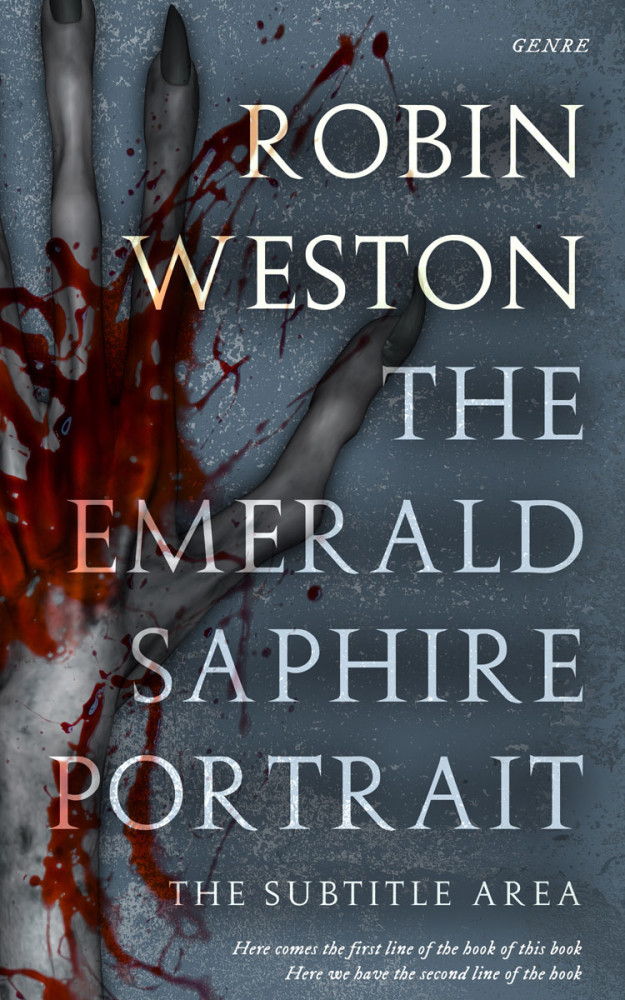 Front view of Mako #22443 - Premade Horror Book Cover