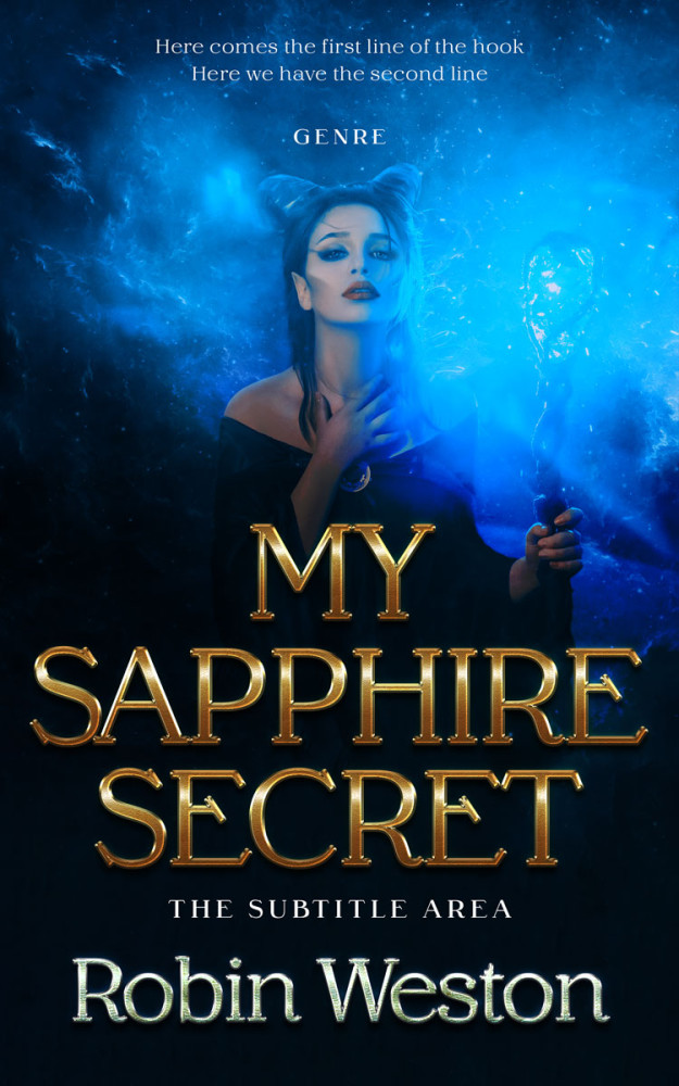 Front view of Black Pearl #22628 - Premade Teen & Young Adult Book Cover