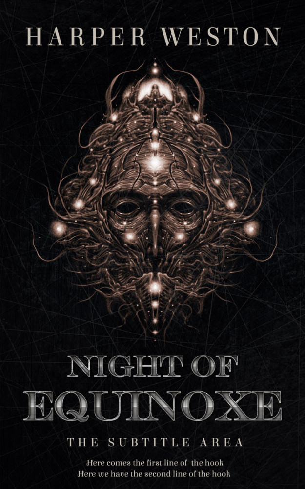 Front view of Cod Gray #22755 - Premade Fantasy Book Cover