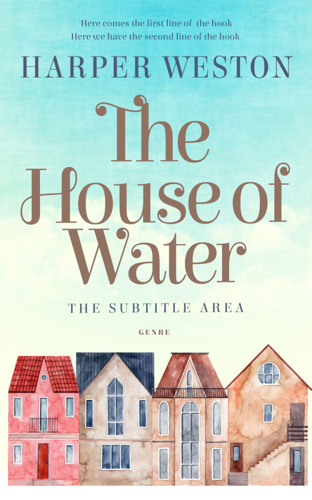 Front view of Surf Crest #22776 - Premade Abstract Book Cover