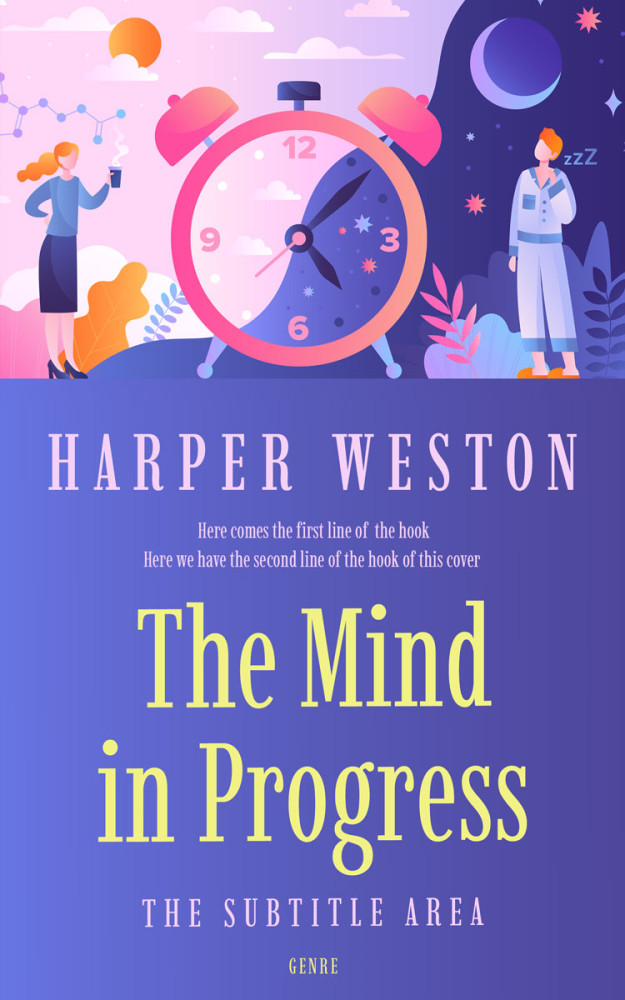 Front view of Blue Violet #22820 - Premade Health & Mind & Body Book Cover