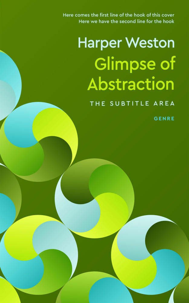 Front view of Bermuda #22912 - Premade Abstract Book Cover | BookCoverZone