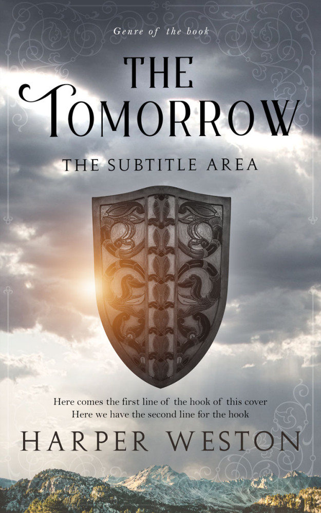 Front view of Oslo Gray #22962 - Premade Historical Book Cover