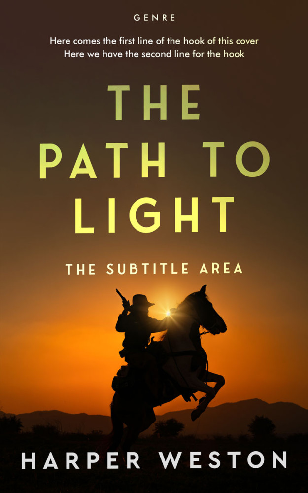 Front view of Black Marlin #23054 - Premade Action & Adventure Book Cover