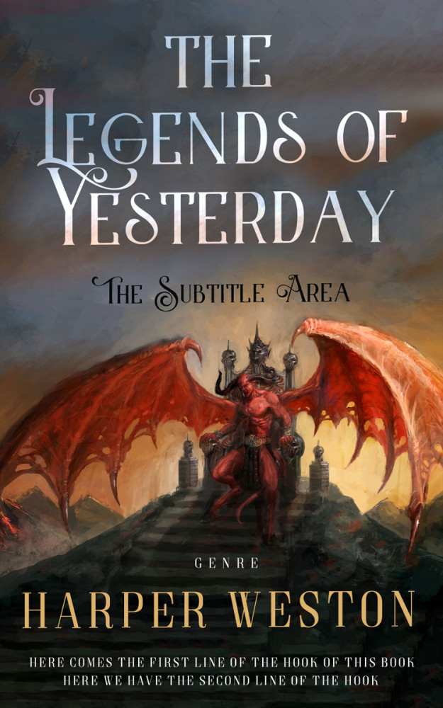 Front view of Masala #23137 - Premade Fantasy Book Cover