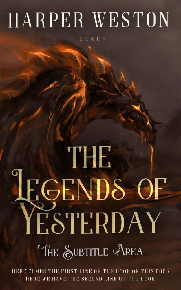 Front view of Eclipse #23143 - Premade Fantasy Book Cover