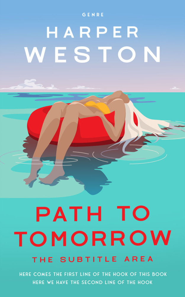 Front view of Fountain Blue #23187 - Premade Travel Book Cover