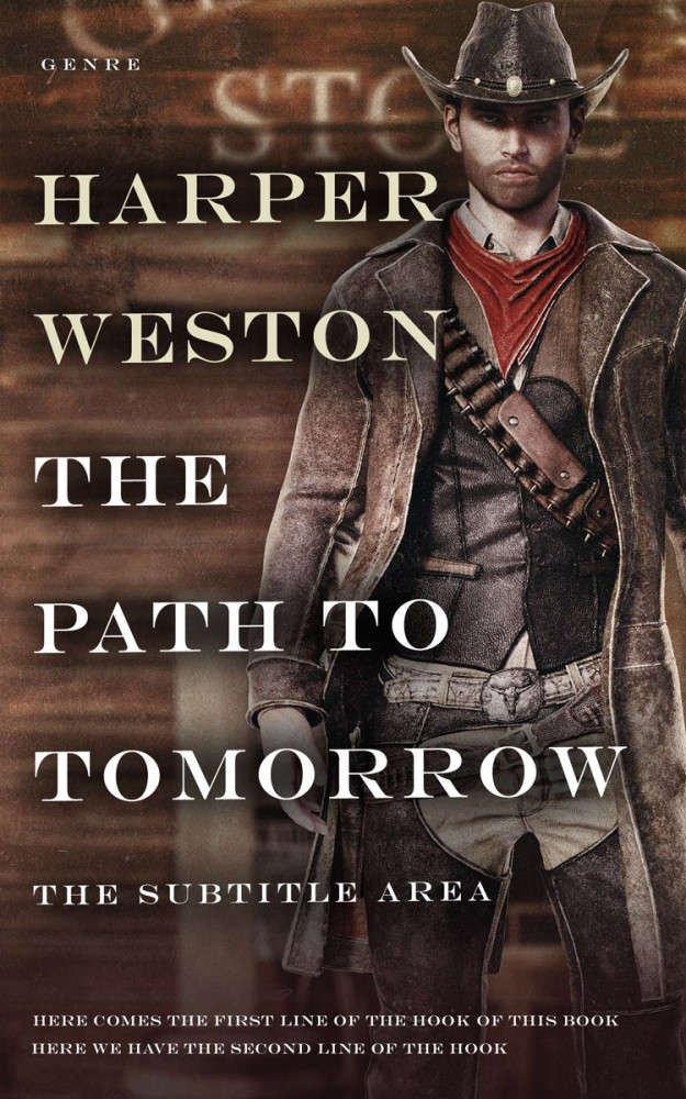 Front view of English Walnut #23213 - Premade Western Book Cover