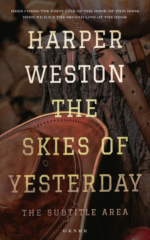 Front view of Bistre #23217 - Premade Western Book Cover