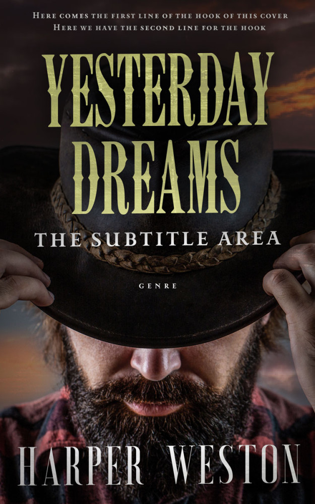 Front view of Cocoa Brown #23288 - Premade Western Book Cover