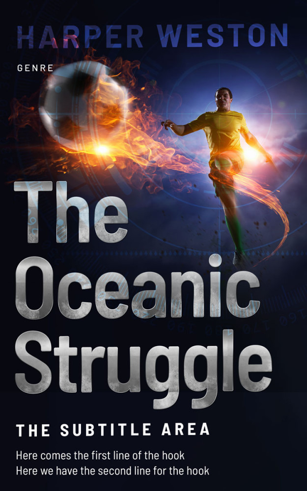 Front view of Quicksand #23368 - Premade Action & Adventure Book Cover