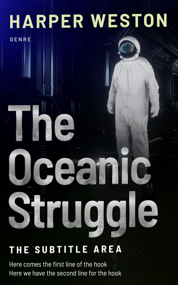 Front view of Gray Nickel #23374 - Premade Apocalyptica Book Cover